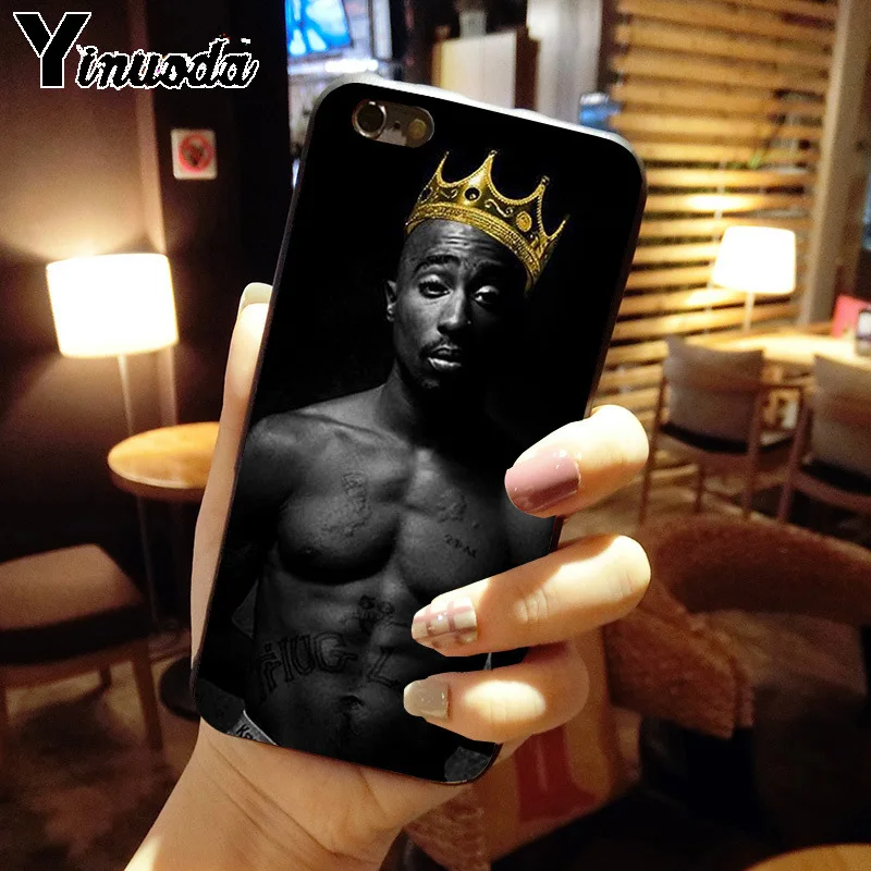Умный чехол Yinuoda 2Pac Tupac черный силиконовый мягкий для iphone X XS MAX 5 6S SE 7 8 plus XR чехлы