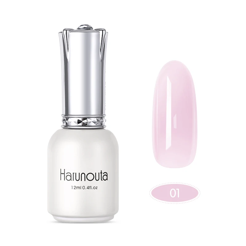 Pink Base Harunouta аллохроический УФ-Гель-лак с блестками Хамелеон Павлин Платина мерцающий замачивающийся гель-основа для ногтей - Цвет: Pink Base
