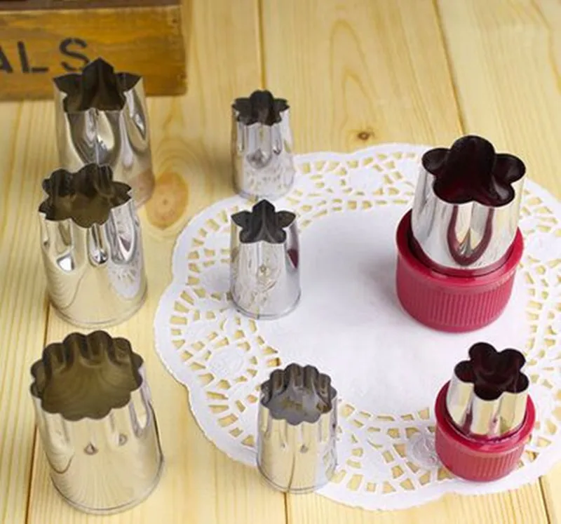 8 наборов из нержавеющей стали для цветов и овощей нож фруктов тиснение форма