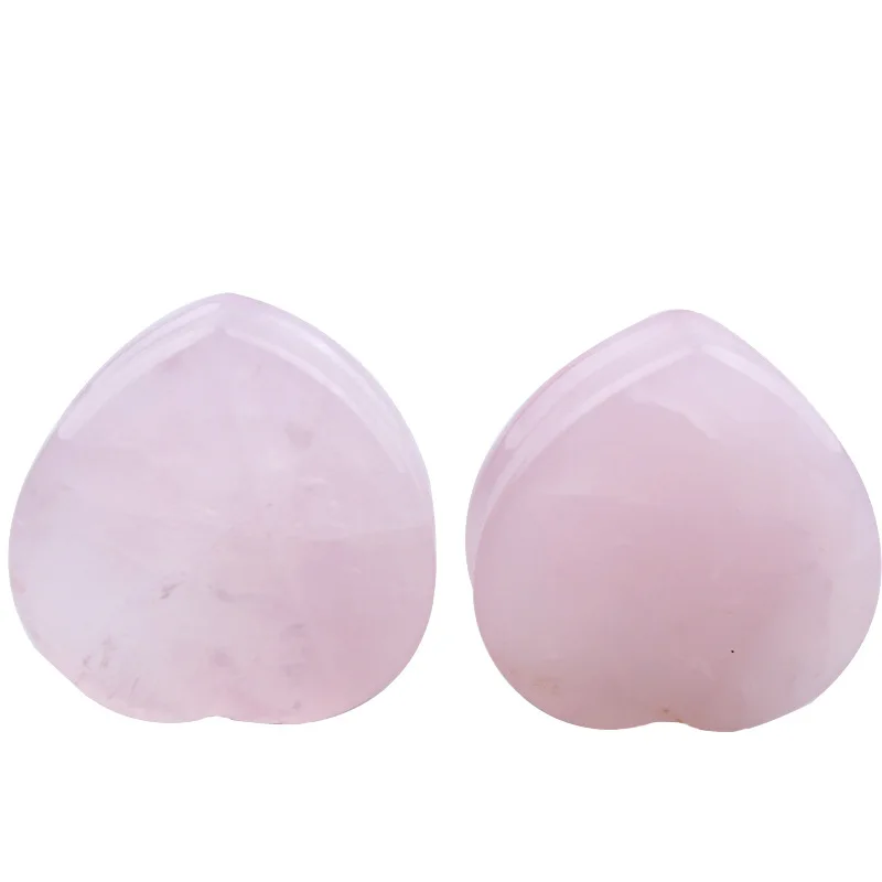 Rose Quartz Красивые серьги с фиолетовым сердцем и камнем, модные расширители, тоннели для пирсинга, пирсинга, ювелирные изделия для тела, 6 мм-25 мм - Окраска металла: Rose Quartz