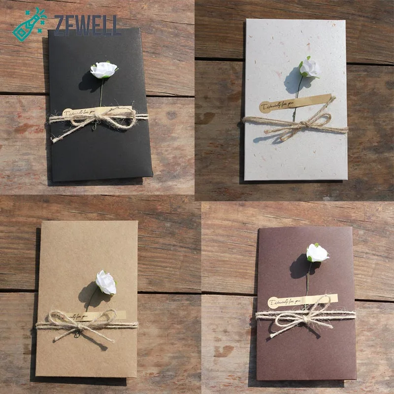 large3 ZFWELL, 1 шт., крафт-бумага, цветок, Маленькая ромашка, сделай сам, приглашение на день рождения, свадьбу, год, праздник, вечерние, пригласительные открытки 7 - Color: large3