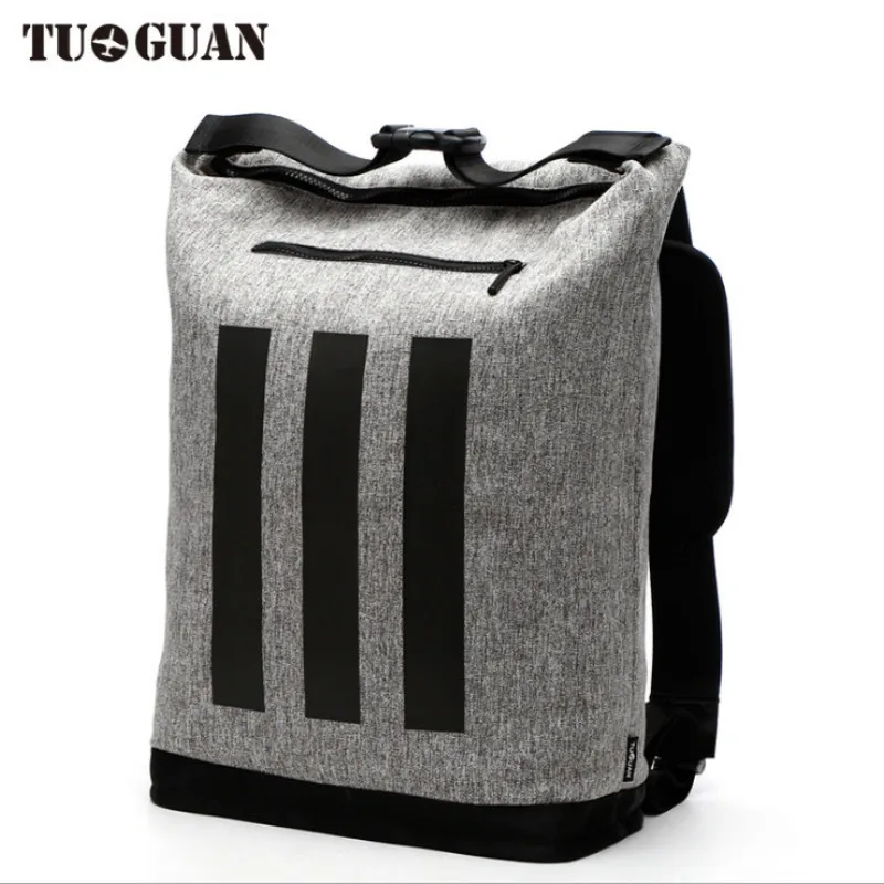 TUGUAN 2017 новые холст полоса конверт Водонепроницаемый Для мужчин Backpack16 дюймов