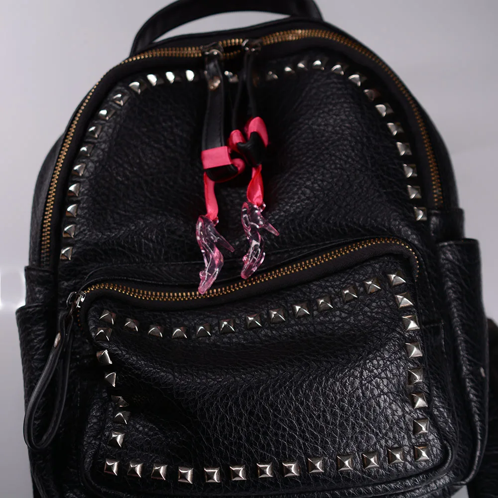 12 шт. розовые акриловые туфли на высоком каблуке с кристаллами Очаровательные