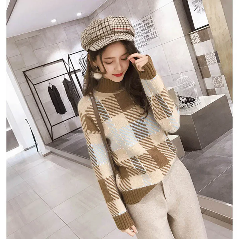 Mishow turtleneck sweater female autumn winter 2018 ladies loose casual long sleeve knitted pullovers MX17D5156 | Женская одежда