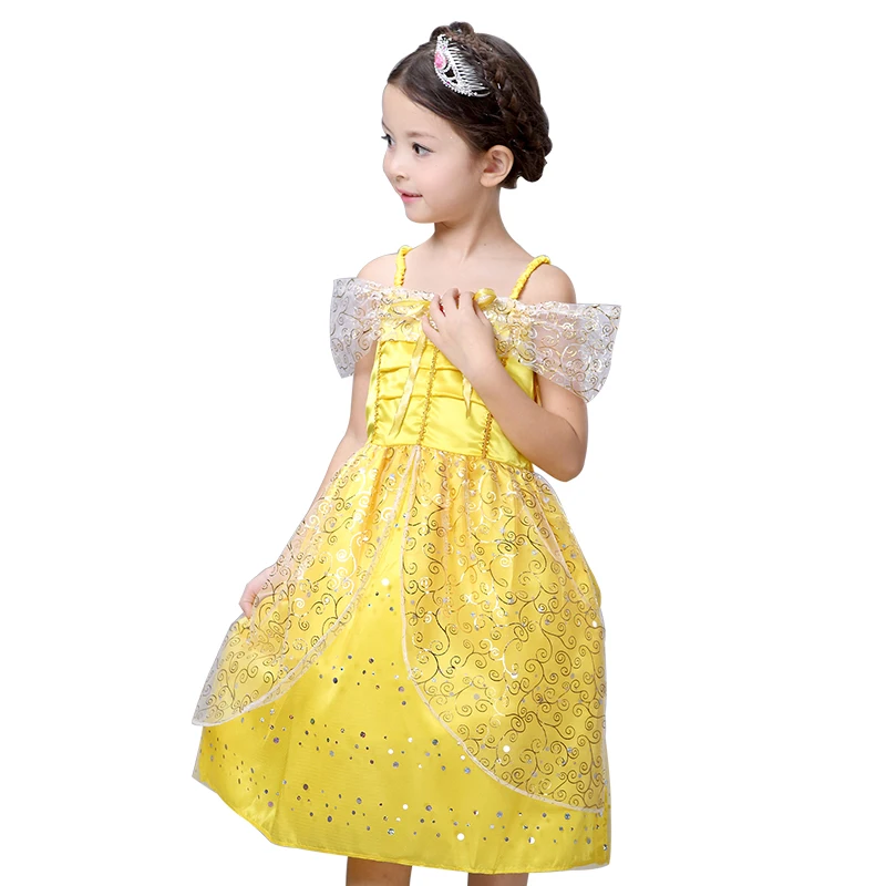 Снег Белый Принцессы Девушки Платье Новорожденных Девочек Одежда Детей