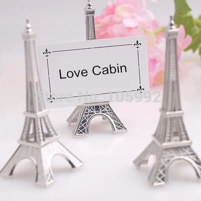 Свадебные подарки Вечер в Париже Эйфелева башня с серебряной отделкой визитница