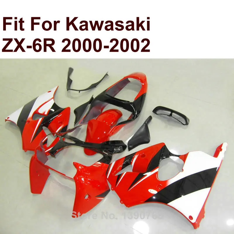 

high quality injection for Kawasaki ZX6R fairing kit wine red white 2000 2001 2002 Ninja ZX 6R 636 00 01 02 fairings CN01