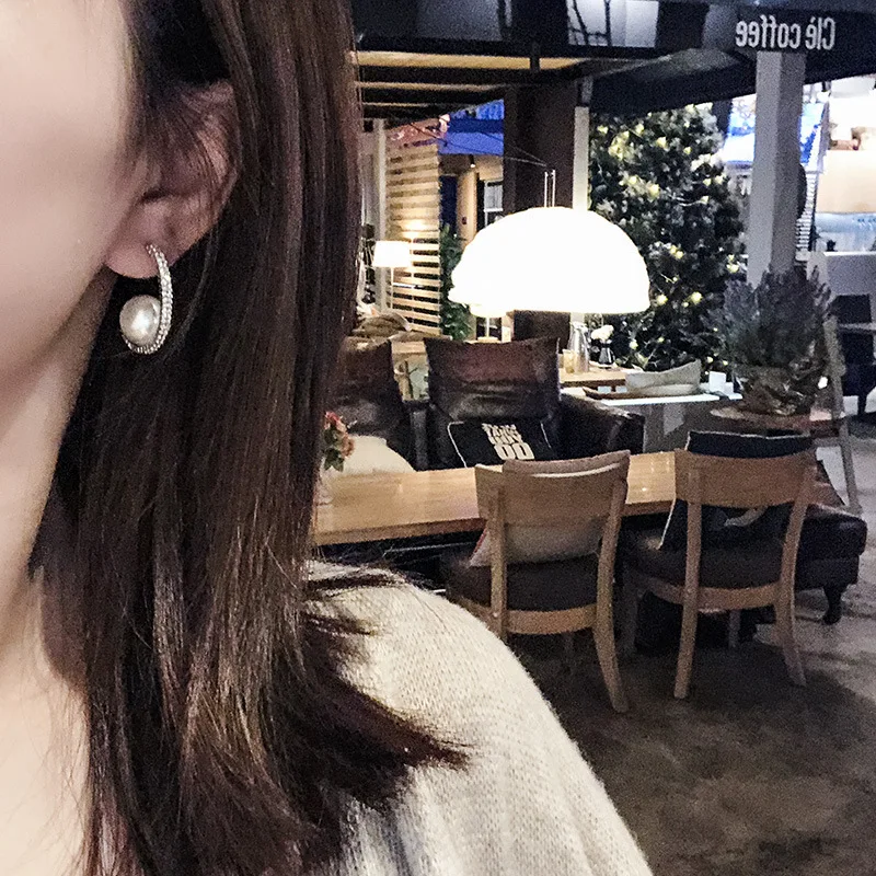 Женские серьги с искусственным жемчугом круглые подвески в богемном стиле