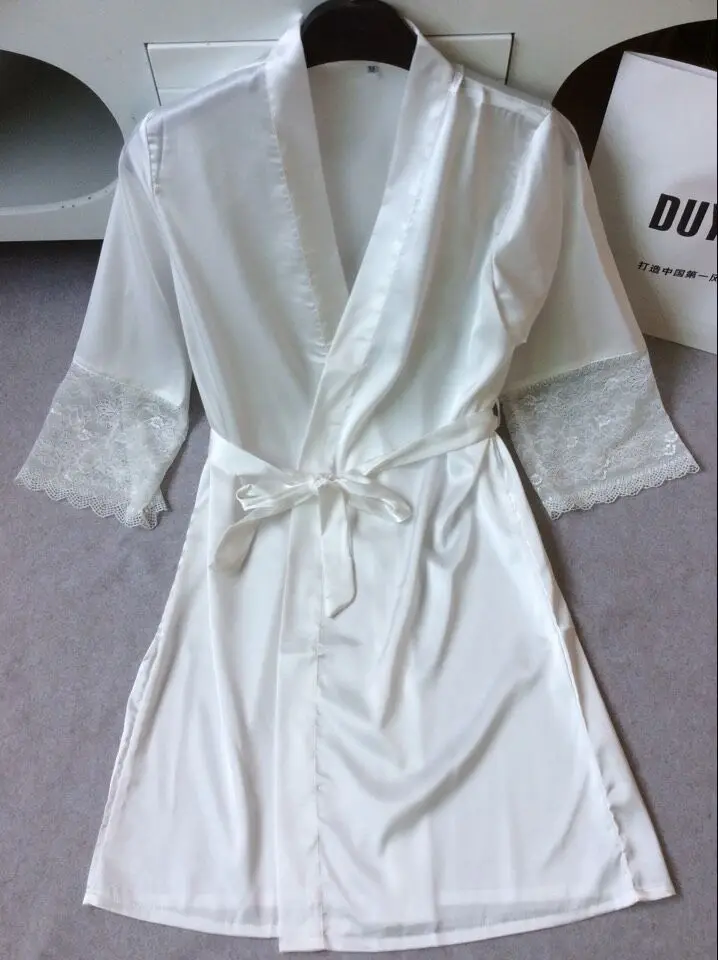 Женский кружевной халат Lisacmvpnel свободный банный с рукавом до локтя повседневная