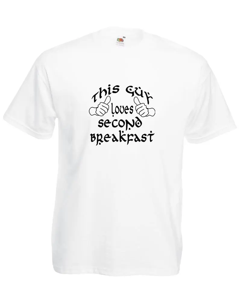 Button Down Shirts Compression This Guy Loves Second Breakfast O-Neck Short-Sleeve Mens T | Мужская одежда