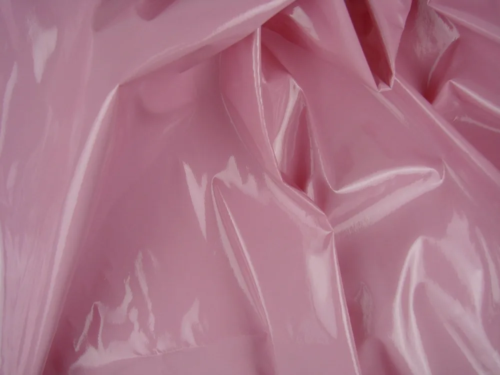 Haian блестящий ПВХ винил Pleather Готический Фетиш Pitch розовый по двору PU-1005