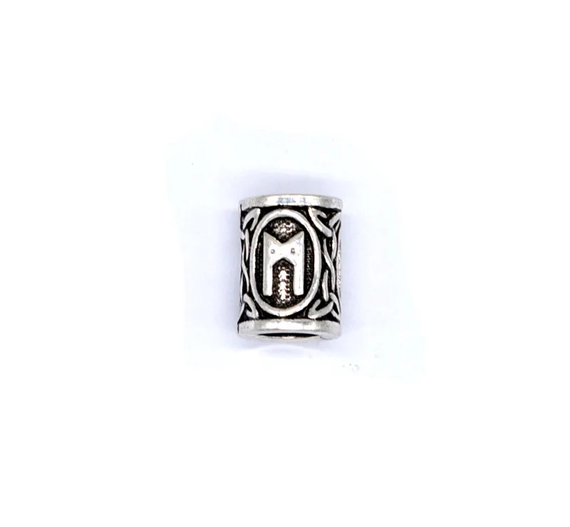 13 antique silver 5 шт./лот, античные бронзовые античные серебряные бусины в виде руны викингов, подвески для браслета, ожерелья или волос, настоящие фотографии - Цвет: 13 antique silver