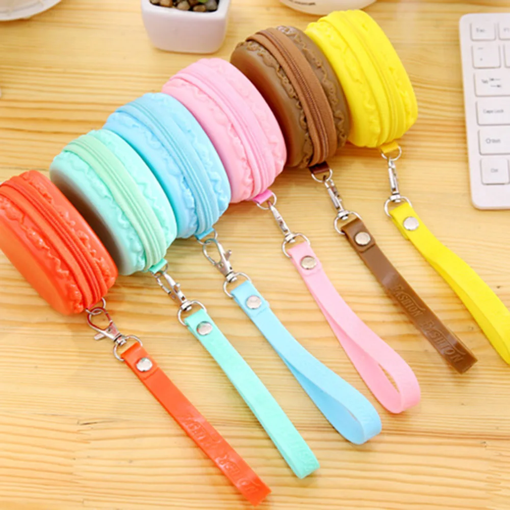 Чехол для хранения наушников с разноцветными макарунами переносная сумка