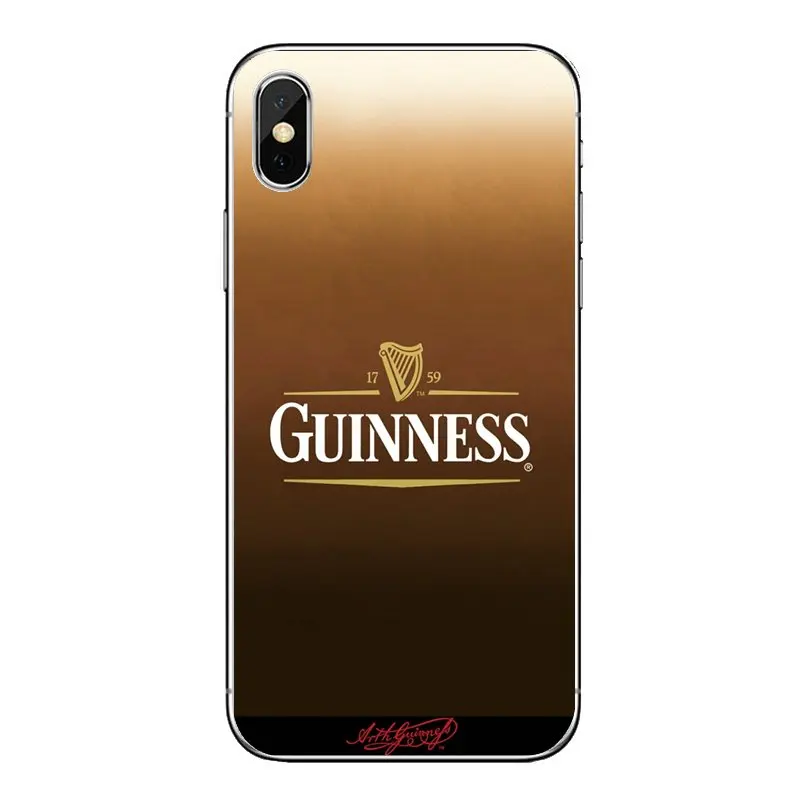 Пиво Guinness печать логотипа мягкие прозрачные чехлы для iPod Touch iPhone 4 4S 5 5S 5C SE 6 6S 7 8 X XR