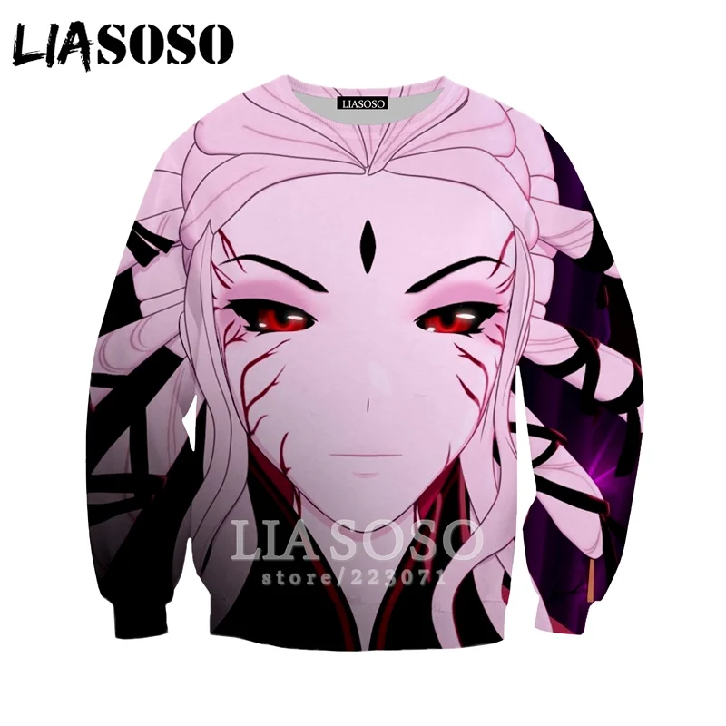 14 LIASOSO Осень Новые мужские и женские модные толстовки 3D принт Аниме RWBY Толстовка длинный рукав хип хоп Harajuku пуловер B012-19 - Цвет: 14