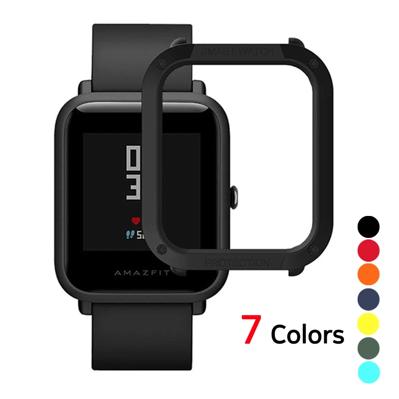 Amazfit Bip чехол PC Защитная крышка для Xiaomi Huami бампер Оболочка Легкий Смарт-часы аксессуары Молодежные красочные