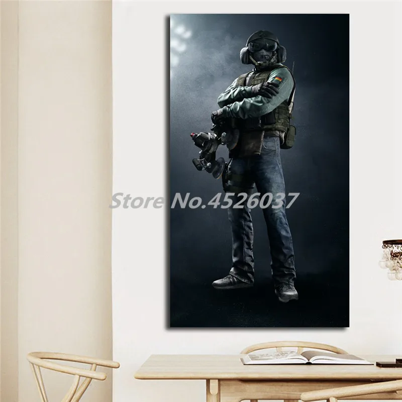 Картина на холсте Tom Clancy's Rainbow Six осада Jager современный настенный постер с