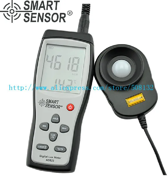Умный датчик AS823 цифровой люкс освещенности расходомер светильник 1 ~ 200.000lux|light