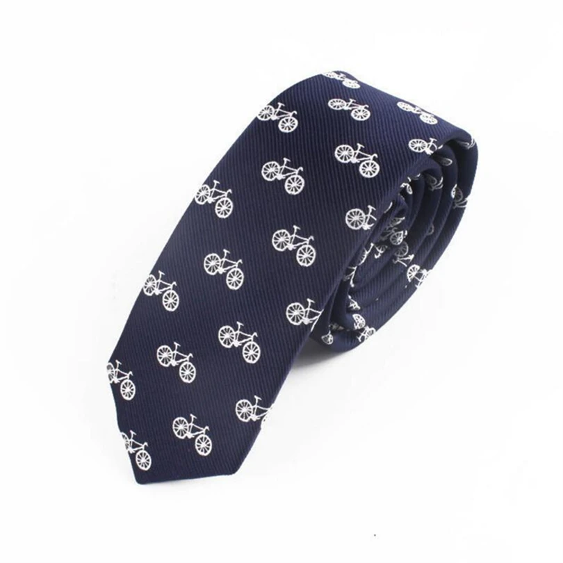 Галстуки для мужчин 7 см Супер Узкие Череп велосипедный принт бизнес досуг