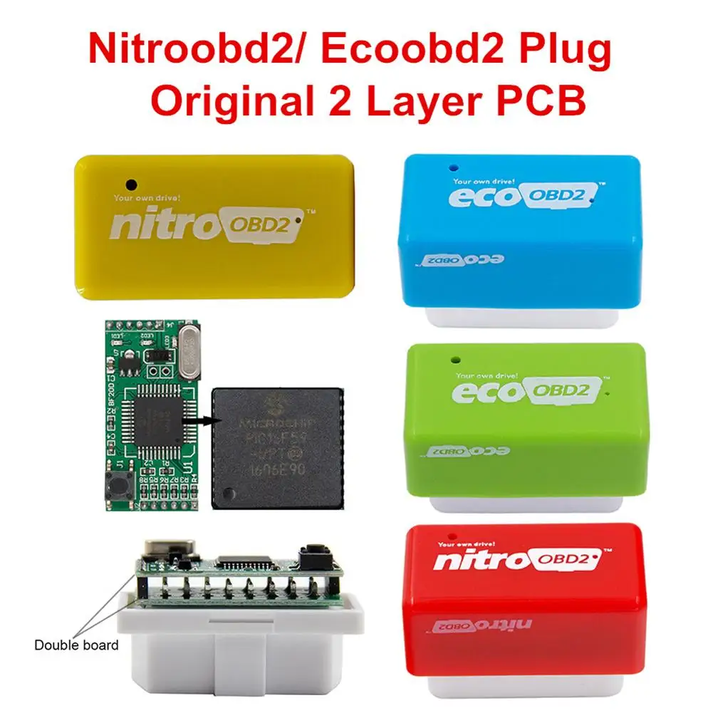 Умный двухчиповый привод Nitro Obd2 эко чип тюнинговая коробка обновления питания