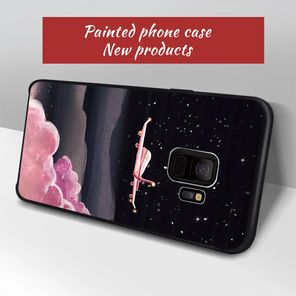 Мягкий чехол для телефона Samsung Galaxy S9 S8 A9 A6 A8 Plus J4 J6 2018 J5 J7 A7 A5 2017 S6 S7 Edge Note 9 Aircraft