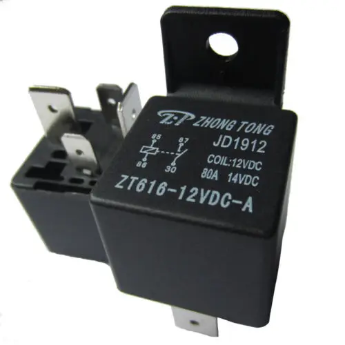 5pcs Black Car Truck Auto Heavy 12V 80A 80 AMP SPST Relay Relays 4 Pin 4P | Автомобили и мотоциклы