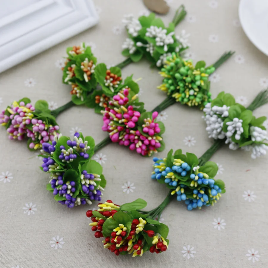 Искусственные тычинки из шелка 10 шт. цветы для свадебного декора букет невесты