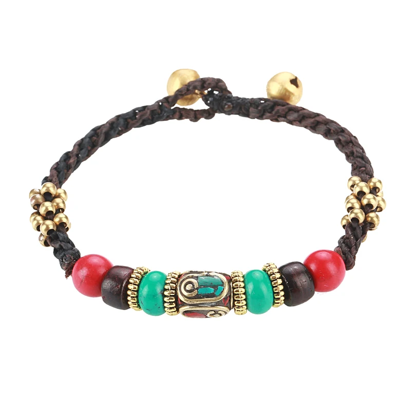 LOVBEAFAS Boho регулируемые браслеты и для женщин веревка ручной работы Плетение
