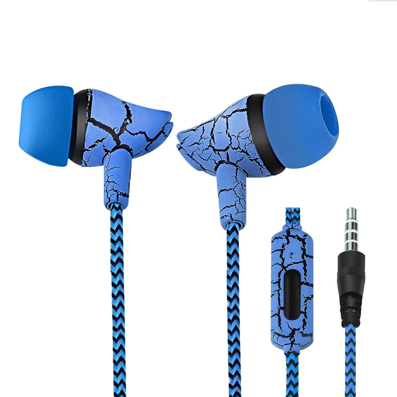 Stereo Earphone 3.5mm In Ear HIFI noise cancelling cloth Crack Headset Earbuds with microphone for xiaomi huawei iphone | Электроника