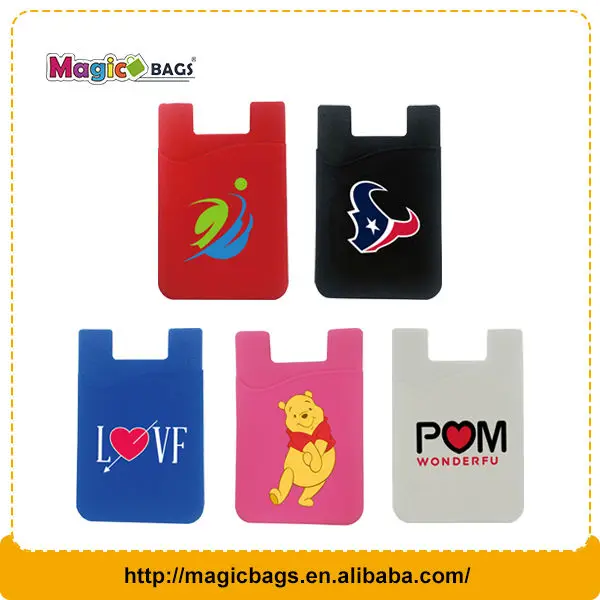 500 шт. бесплатная доставка логотип на заказ силиконовый кошелек для телефона