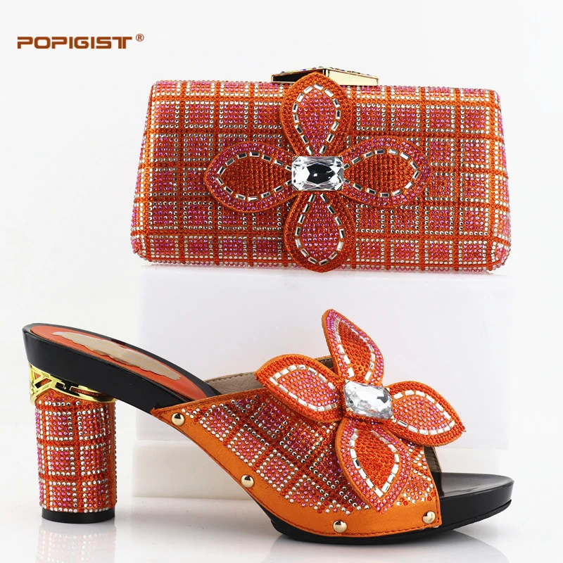 Flower Appliques African shoes and bag set for Party Hot Selling Women Shoe Matching Bag Set 2019 Italian shoe with matching | Обувь