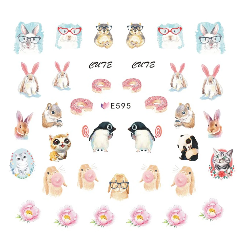 11 моделей 3D милых животных кошек кроликов панд собак пингвинов цветочных