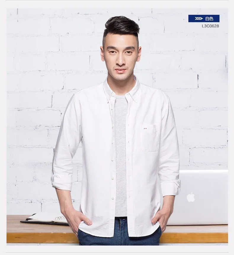 Langmeng, Весенняя Мужская рубашка camisa masculina, 5XL размера плюс, хлопковая брендовая полосатая рубашка, мужские повседневные рубашки с длинным рукавом, оксфордская рубашка