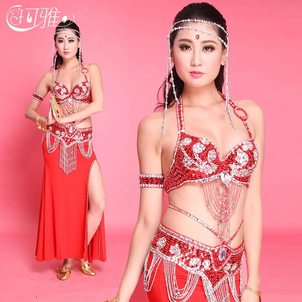 Индийское платье для женщин костюм танца живота 6 цветов ручная работа (юбка +