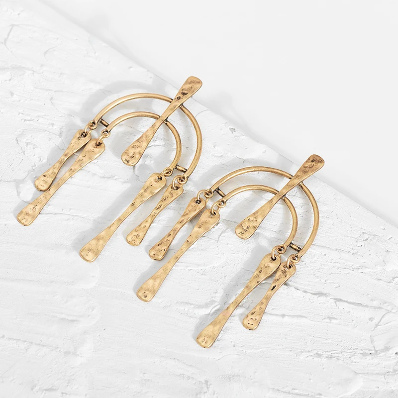 Wild&ampFree 2017 New Vintage Zinc Alloy Chandlier Drop Earrings For Women Ethnic Antique Gold Statement Jewelry | Украшения и