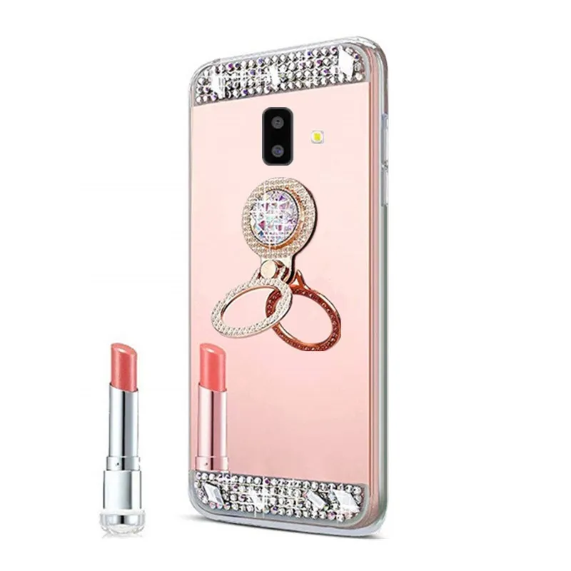Чехол для мобильного телефона Samsung Galaxy J4 + SM J415 J6 Plus J8 A6 A8 2018 S8 S9 чехол зеркальное