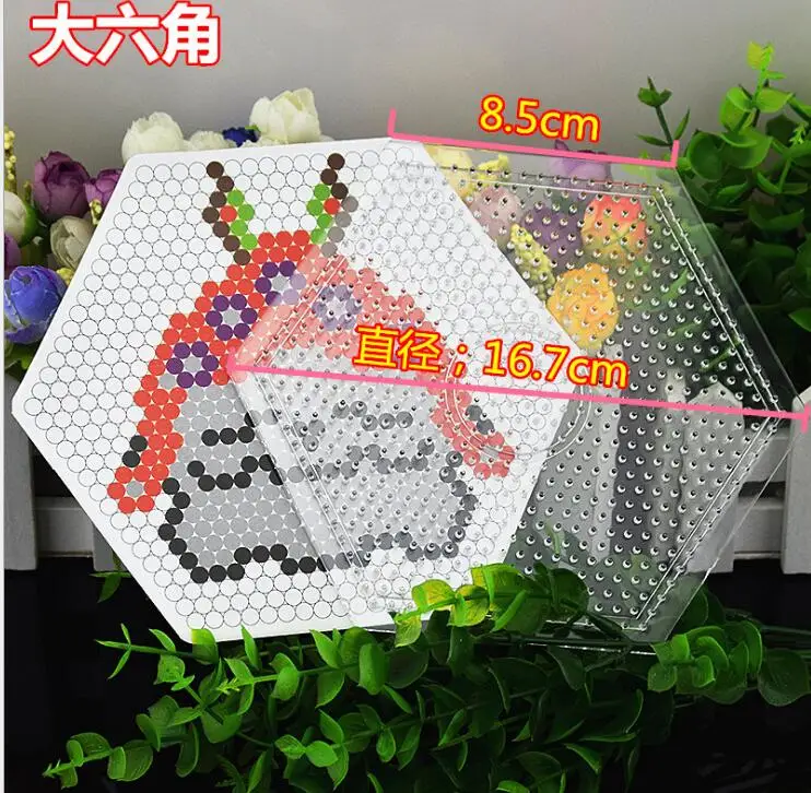 hexagon 2 1 шт. наборное поле для пазлов узоры с Цветной Бумага для 5 мм бусины Hama perler из серии Сделай Сам ремесленные пластиковый трафарет ребенка плавкий предохранитель игрушки - Цвет: hexagon 2