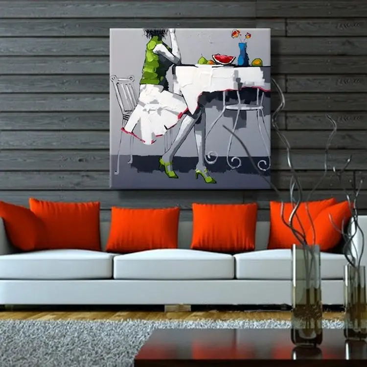 Знаменитая искусственная Настенная картина 100% ручной работы маслом на холсте