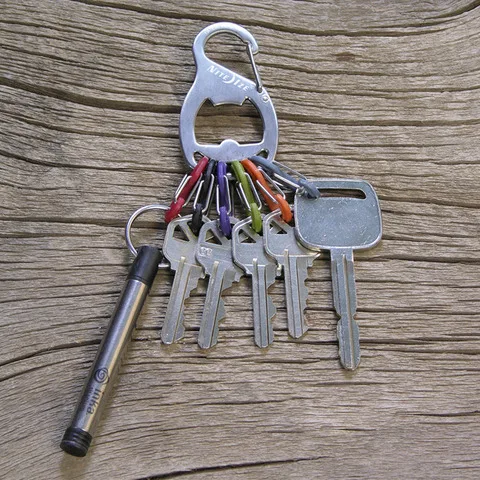 Niteize keychain bottle opener key chain distribution 6 8 buckle at the same time hanging multiple keys | Спорт и развлечения