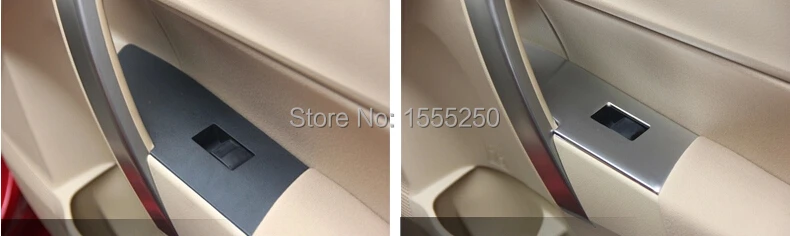 Отделка подлокотника внутренняя дверная ручка отделка блестками для Toyota Corolla-, ABS хром, авто аксессуары