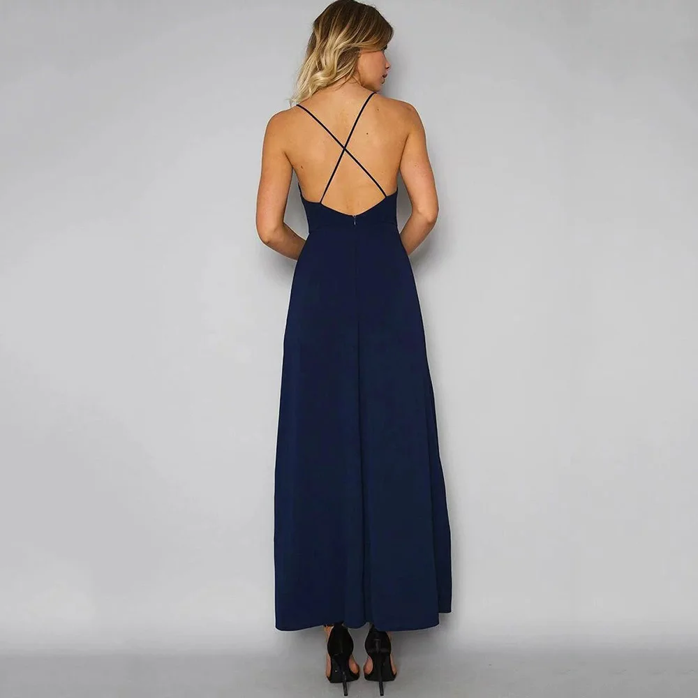 Повседневное женское платье трапециевидной формы с открытой спиной и цветочным