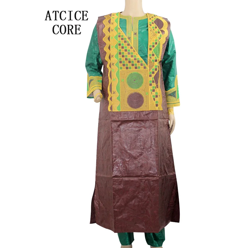 Платья в африканском стиле для женщин LZ19 # африканская вышивка BAZIN традиционный