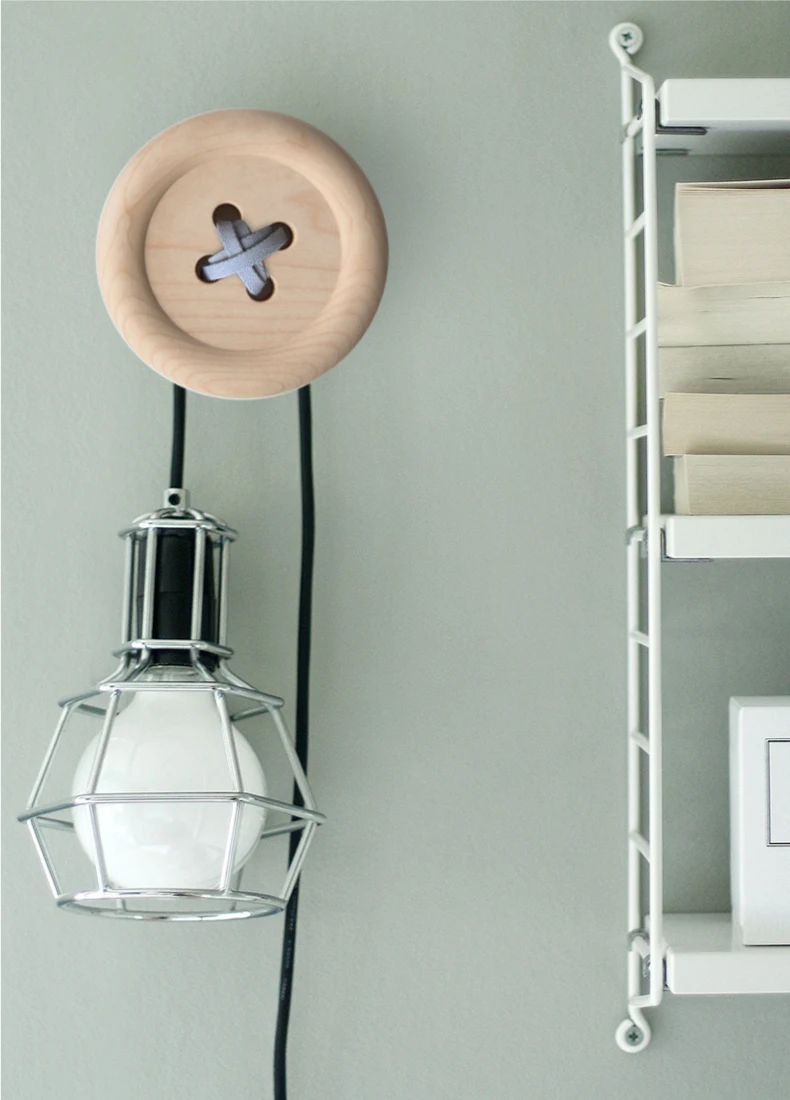 Вуди Крючки Home Decor Ручки Стены Вешалка с Ногтей Натуральный Дуб Дерево Кнопка Поручень Настенный Стеллаж Для Хранения