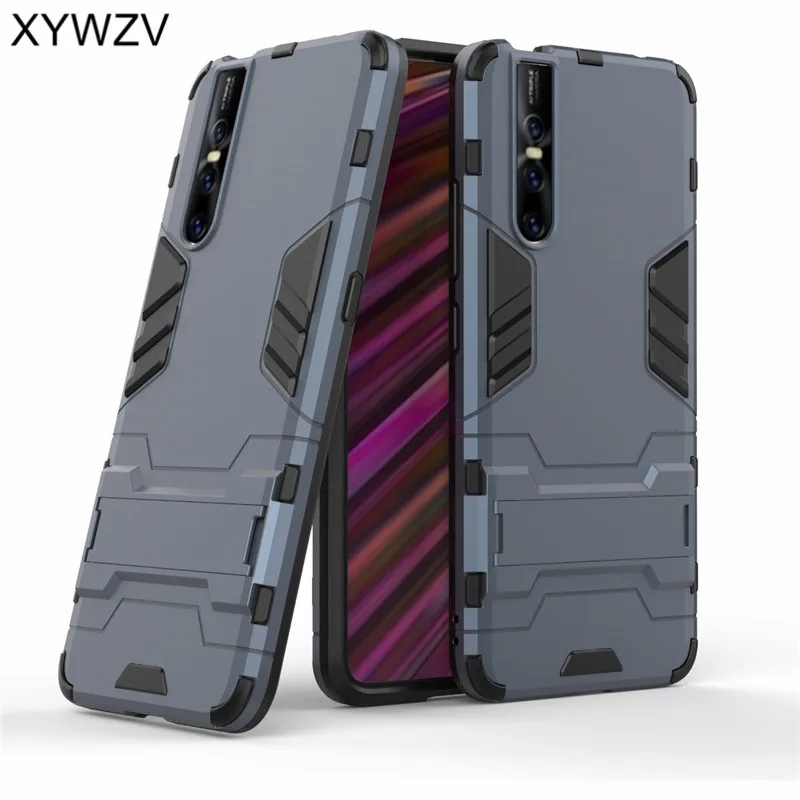 For Vivo V15 Pro Case Shockproof Armor Soft Silicone Rubber Hard PC Phone Back Cover |