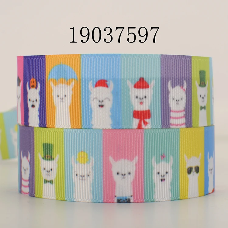 Новинка 50 ярдов милая Мехико Альпака мультфильм лента напечатанная grosgrain лента DIY