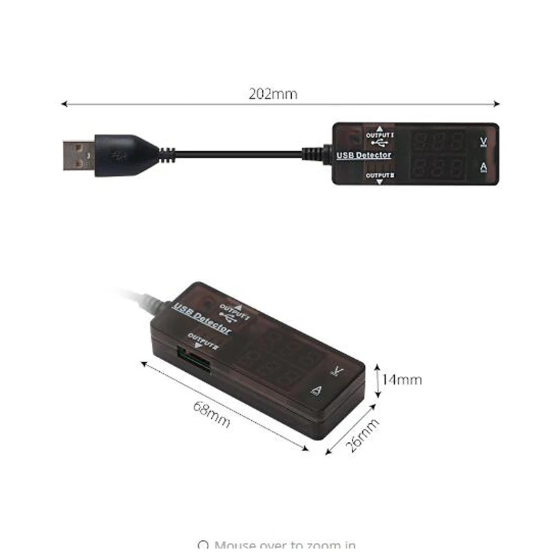 Новый USB детектор напряжения и тока тестер с двумя портами для сотового телефона