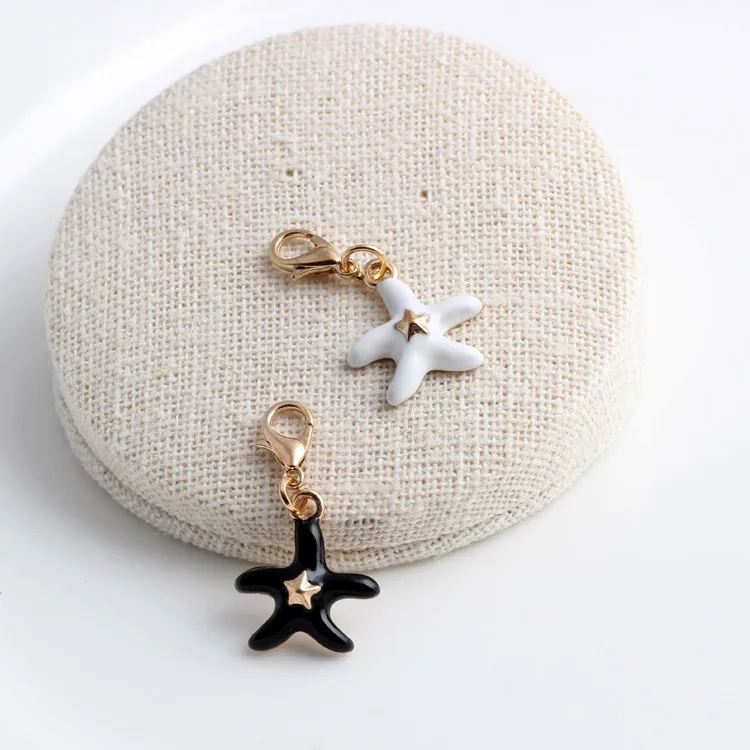 

20pcs/lot Free Shipping 2 Colors Mix Gold Color Enamel Star Charms Pendant Star Charms With Lobster Clasp For Floating Locket