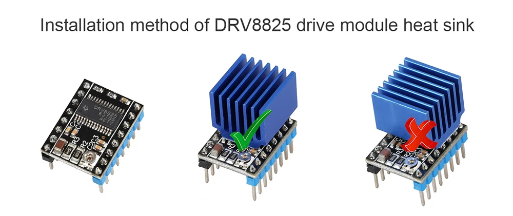 LERDGE 3D printin части Drv8825 шаговый двигатель модуль драйвера с новым алюминиевым радиатором 4 шт. или 5 шт