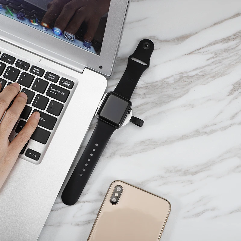 Беспроводной портативный зарядное устройство для Apple I Watch Series Watch зарядный кабель 2 мм Беспроводное зарядное устройство для I Watch 1 2 3 4 док-адаптер