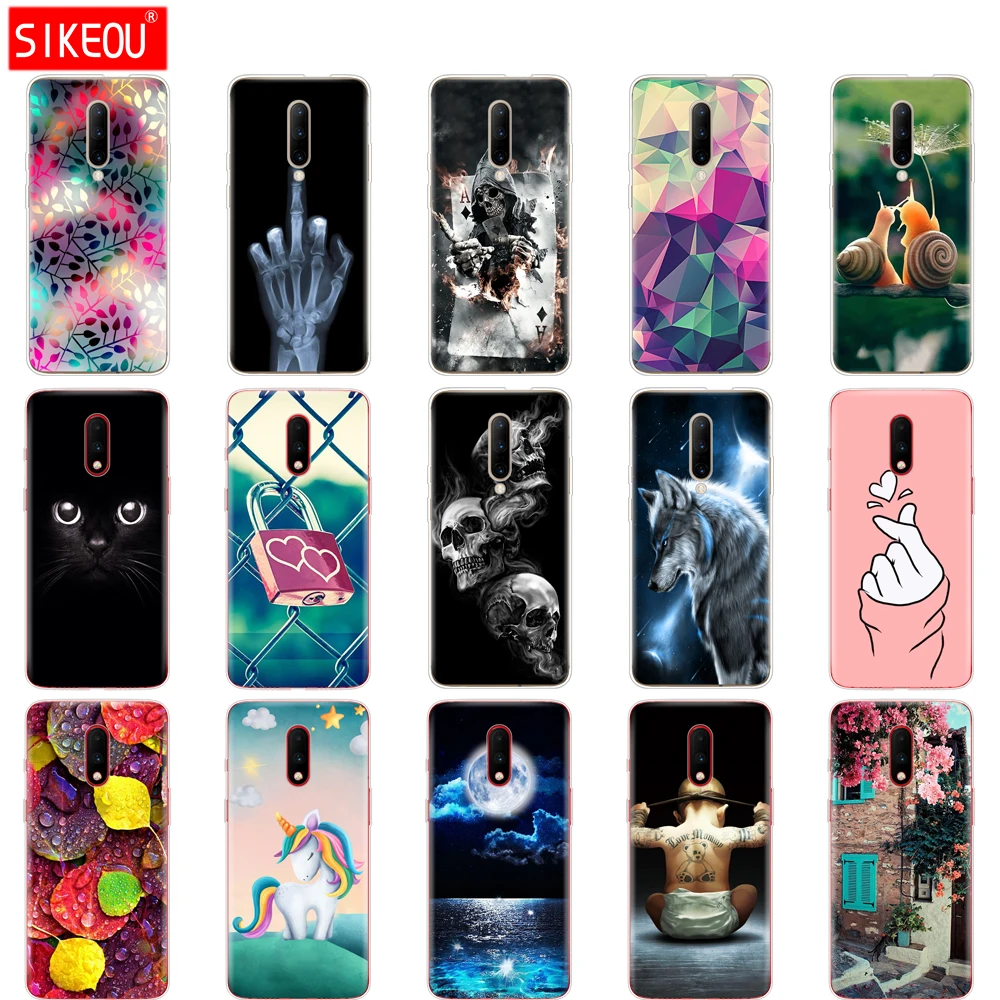 Силиконовый чехол для oneplus 7 Чехол для one plus 7 pro чехол etui чехол для oneplus 7 pro чехол coque сумка бампер 1+ 7 цветок